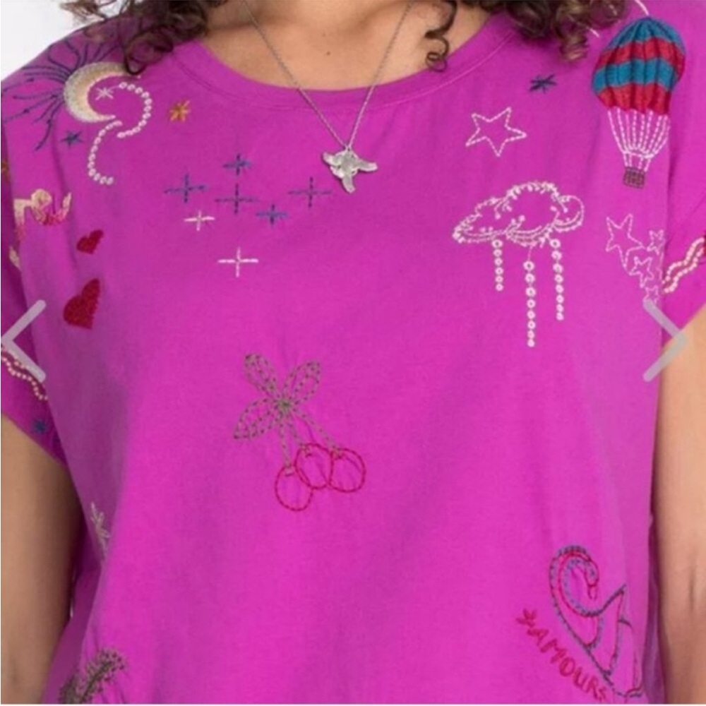 Johnny Was Kai Embroidered Tee - Picture 4 of 9